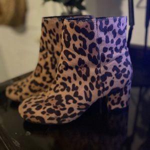 Cheetah boots / heeled boots / booties